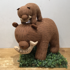 🐻木彫りのくまぬいぐるみ🐻