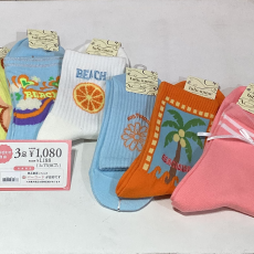 ビーチフェス💛🩵🤍夏の新作ソックス🏖️