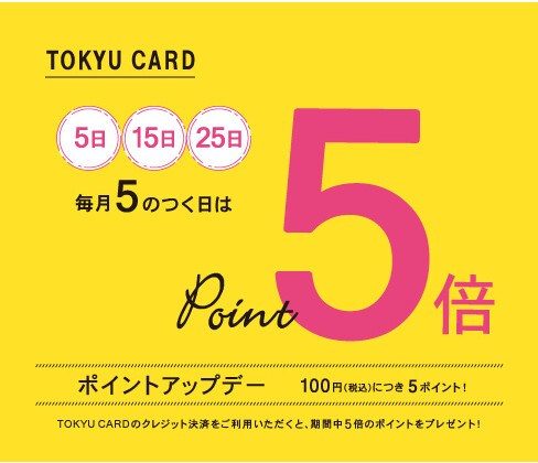 東急カードポイントアップキャンペーン　TOP