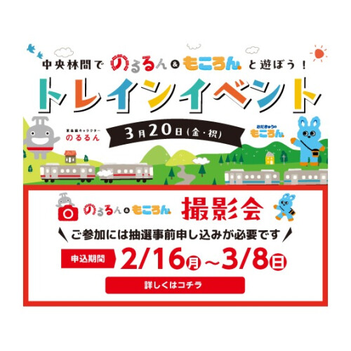 中央林間でのるるん&もころんと遊ぼう!トレインイベント