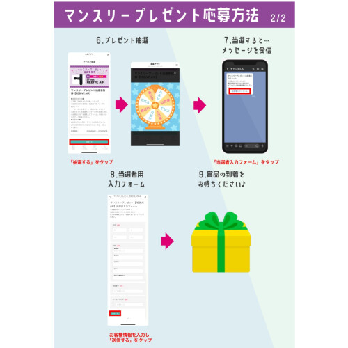 「エトモマイル」マンスリープレゼント応募方法