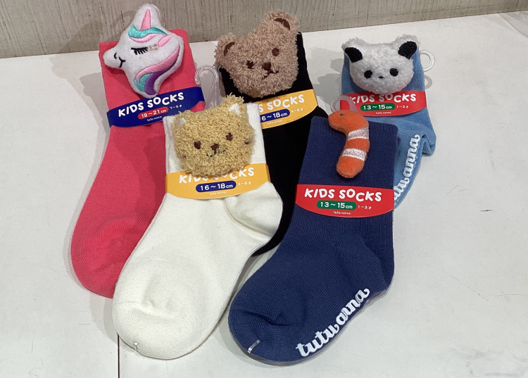 ぬいぐるみ🧸付きキッズソックス入荷🆕