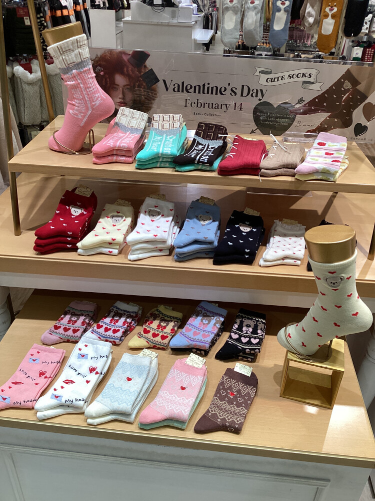 🆕バレンタイン靴下入荷💖